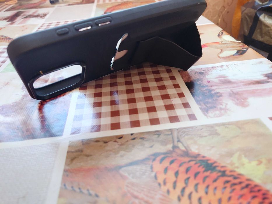 Нов калъф със стойка и портмоне за кредитни карти, за Айфон 15 про мах