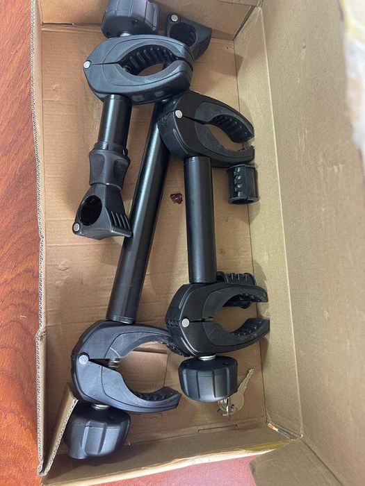 EUFAB 11247 Suport reglabil pentru ramă cu curea, 27 cm, negru/argintiu