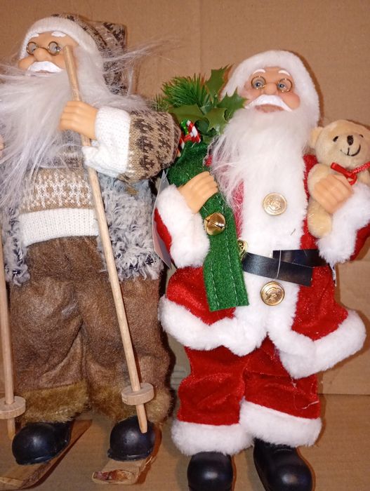 Figurina Mos Craciun 30 cm brad cadou sanie schi papusa