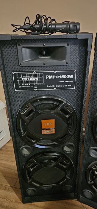 Boxe SDK PROFESIONALE PMPO1500W (karaoke ,active, cu USB BLUETOOTH