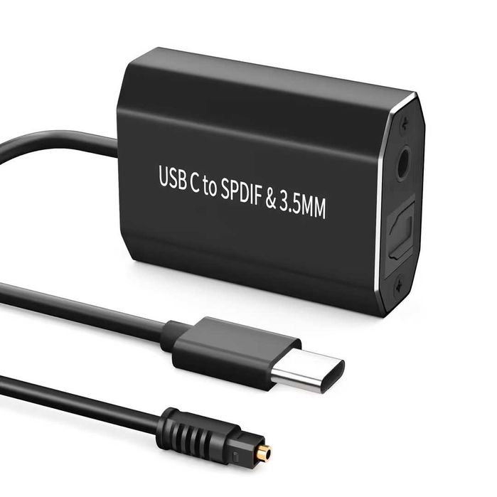 Transmițător audio USB C la SPDIF  – compatibil cu MacBook Pro/Air