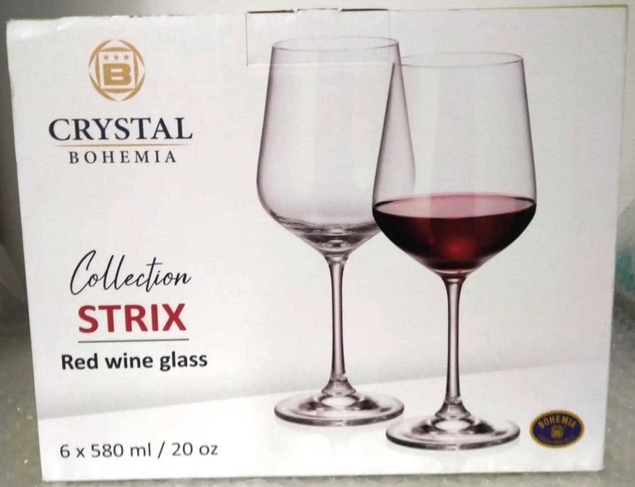 Set Pahare vin Cristal Boemia. Cadoul Perfect pt casa. Noi ambalate!