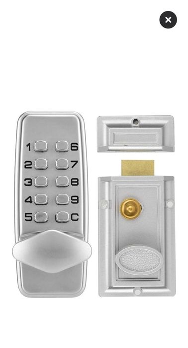 Incuietoare cu cod, Aliaj, 107 x 43 x 20 mm, Argintiu