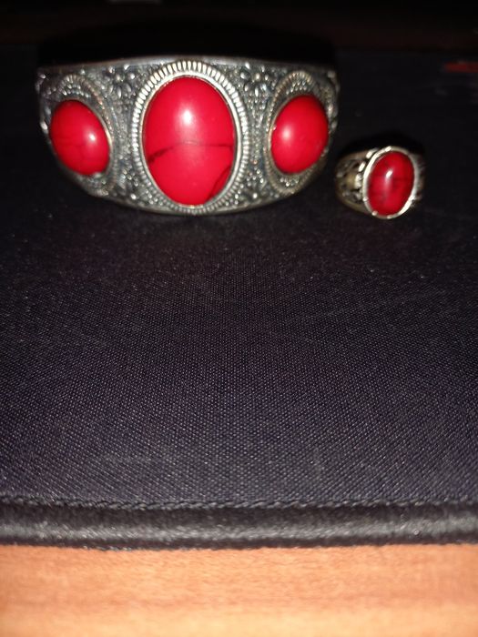 Браслет и кольцо мельхиоровое