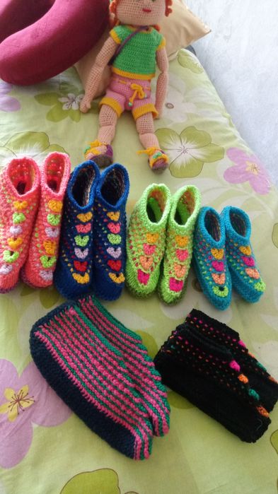 Вязанные женские следки