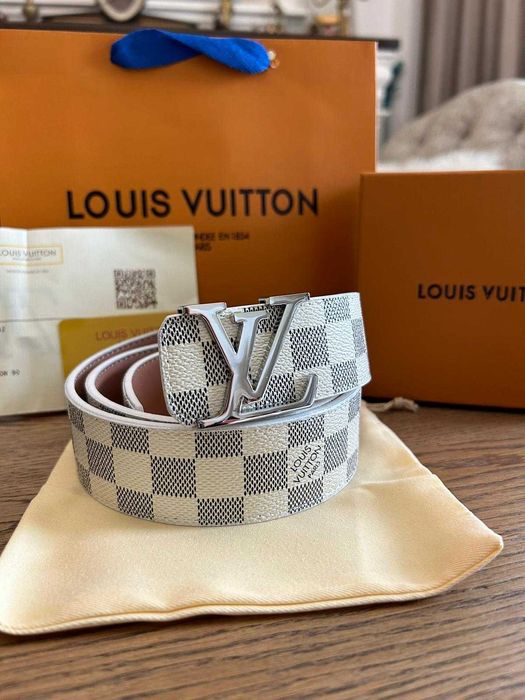 Curea Louis Vuitton Damier Azur, nouă, set complet