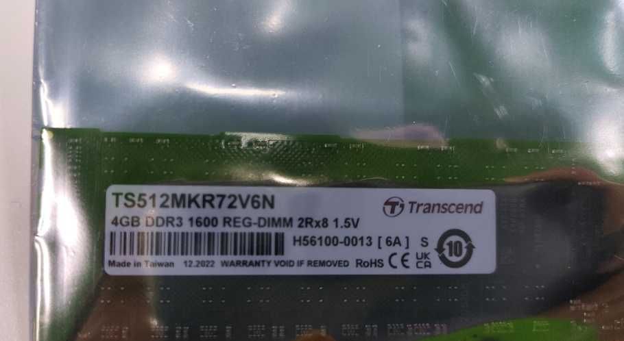 Memorie RAM Server REG ECC 4GB DDR3 RDIMM 1600MHz CL11