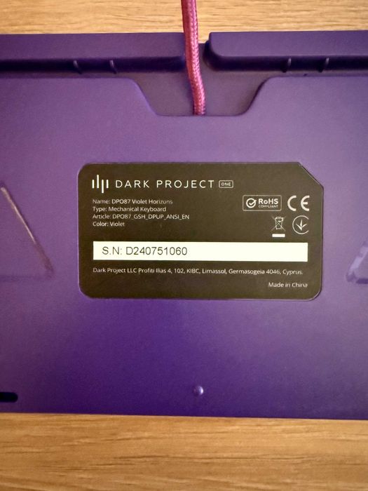 Dark project клавиатура