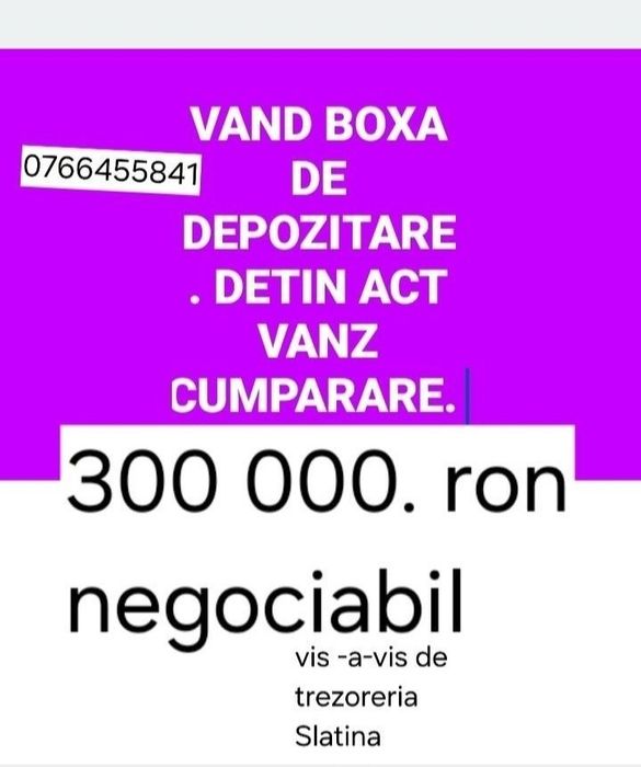 Boxa depozitare demisol