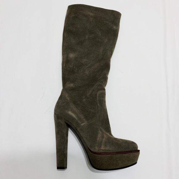 Cizme dama, MUSETTE, piele intoarsa gri, marime 38