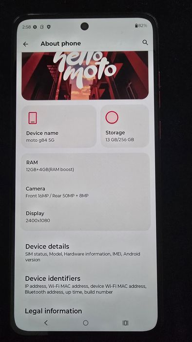 Telefon Motorola moto g84 5g