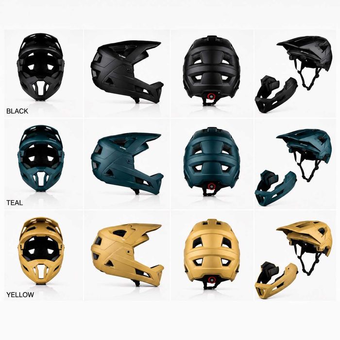 Кросова каска VENOM, Full Face, EN Сертификат, Модулна, Размери: S/M и L/XL