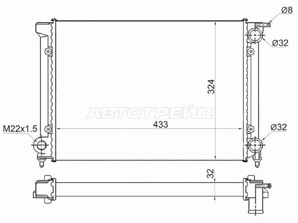Радиатор Volkswagen Golf