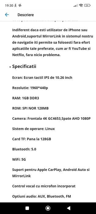 Navigatie auto și cameră Dashcam