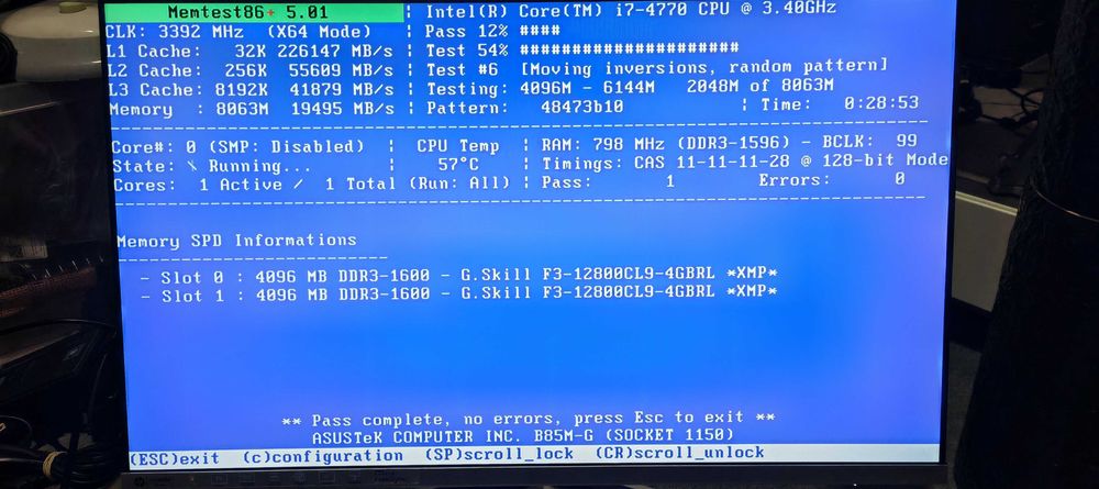Kit memorie ram DDR3 2X4GB