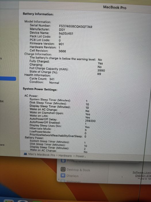 MacBook Pro i5 2.3Ghz 128Gb 8gb Baterie 99%