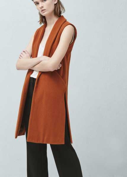 драповый жилет пальто Mango