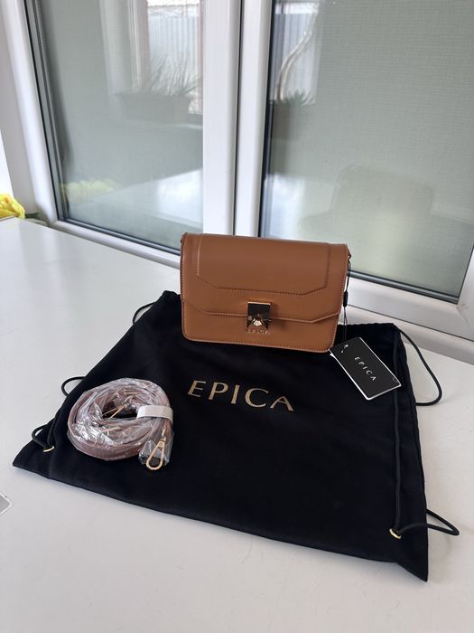 Geanta pentru dama de umar, piele maro, epica, nou, nefolosita