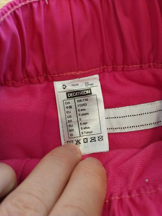 Pantaloni ski copii Decathlon, fete, 5 ani impermeabili.