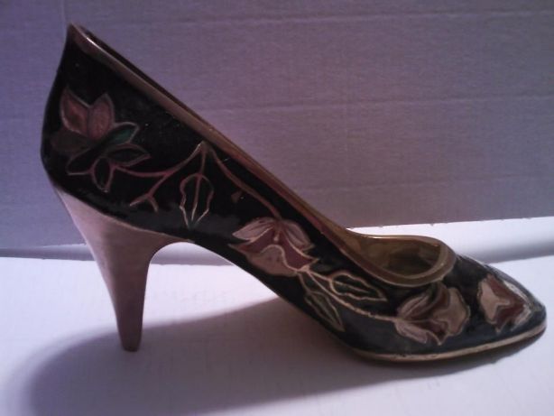 Pantof dama vintage alama bronz emailat Anglia