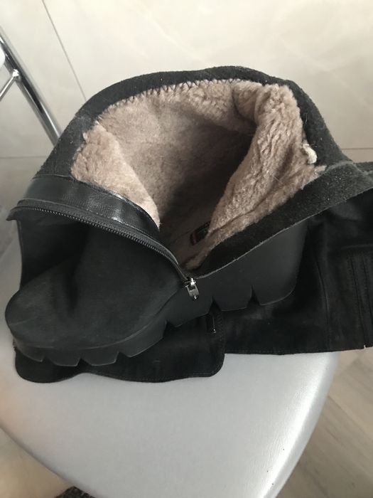 Замшевые сапоги 40 размер,