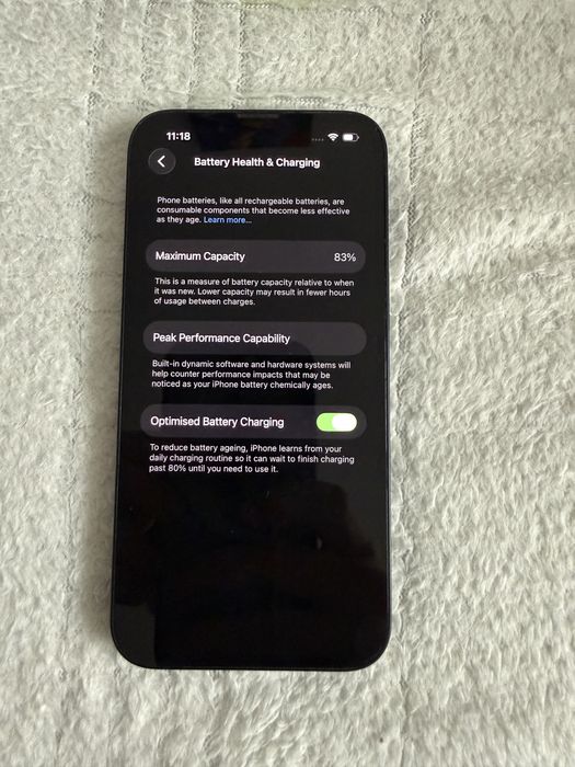 Iphone 14 midnight 83%