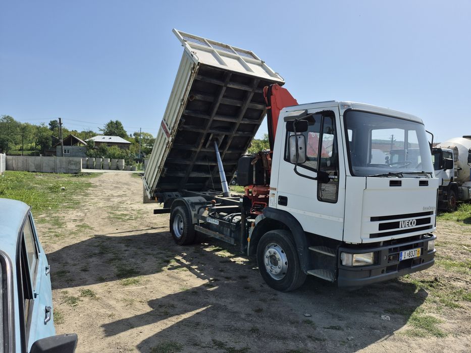 Iveco eurocargo basculabil cu macara