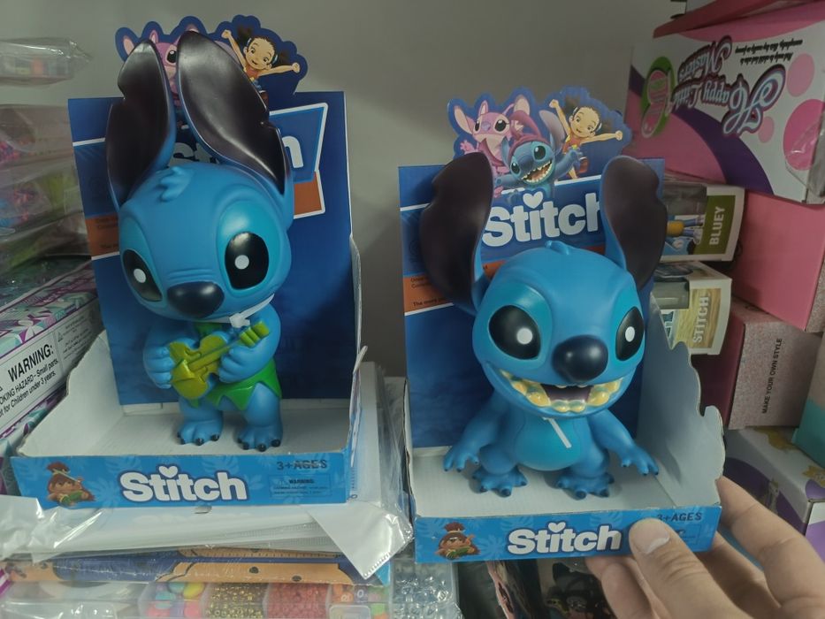 Комплект фигурки Стич/Попит игра машина/Плюшена играчка Стич
