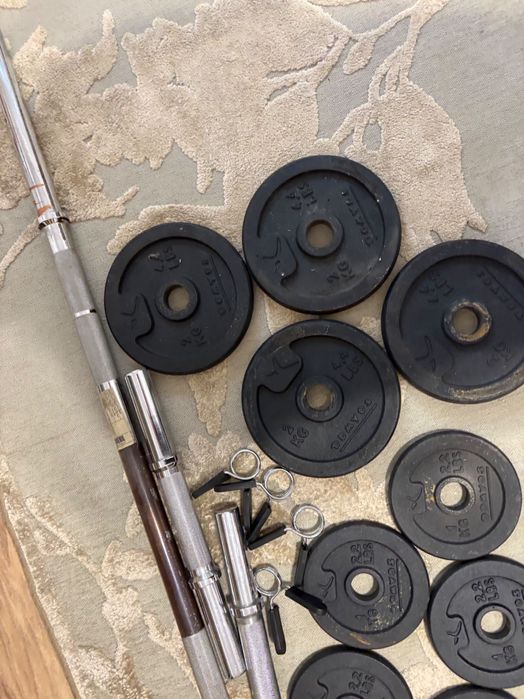 Set 3 gantere și 12 discuri Domyos