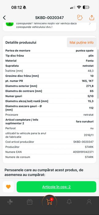 Set complet discuri si placute frana VW