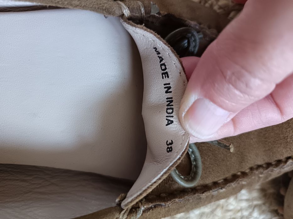 Мокасини, ест. велур, Caharles&Smith, стелка 23, номер 38