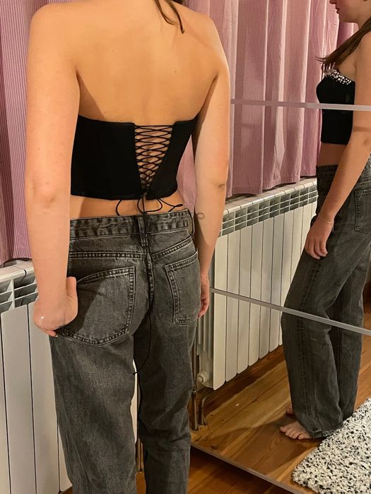 Черно бюстие,корсет ,handmade