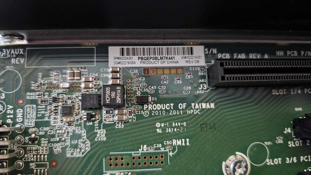 HPE Proliant DL380p Gen8 3 Slot PCIe Riser