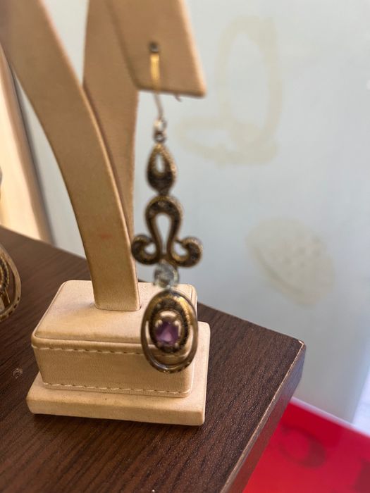 Уникални обеци злато и сребро