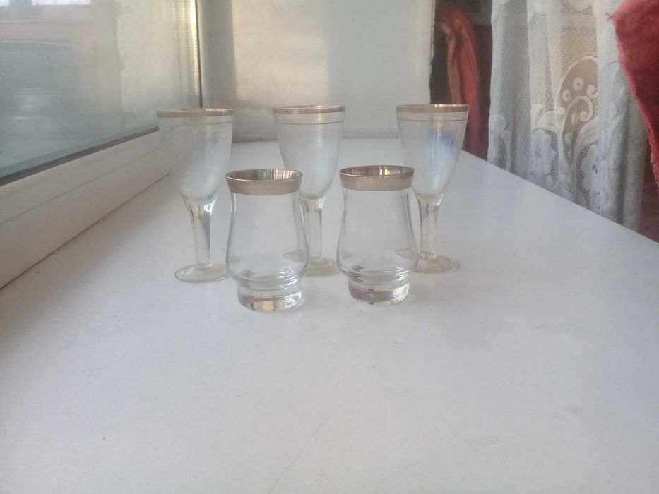 Продам рюмки с позолотой и другие, СССР!