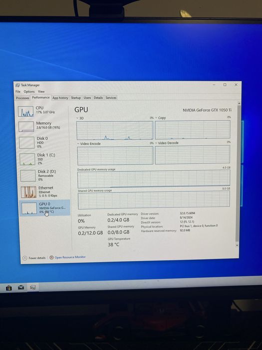 PC Gaming GTX 1050 ti I5 6500 16GB Ram