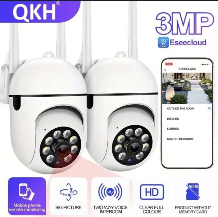 FHD Куполни камери 2бр + карти памет