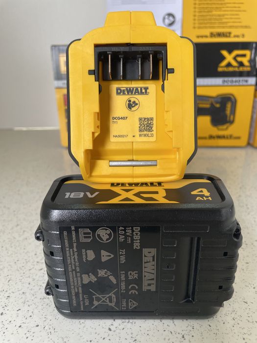DeWALT DCG 407 XR. Flex Pe Baterie. Combo Cu Baterie de 4Ah XR, Original Nou.