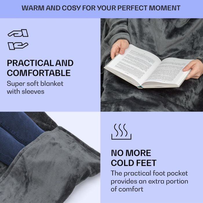 Електрическо/затоплящо одеяло със ръкави