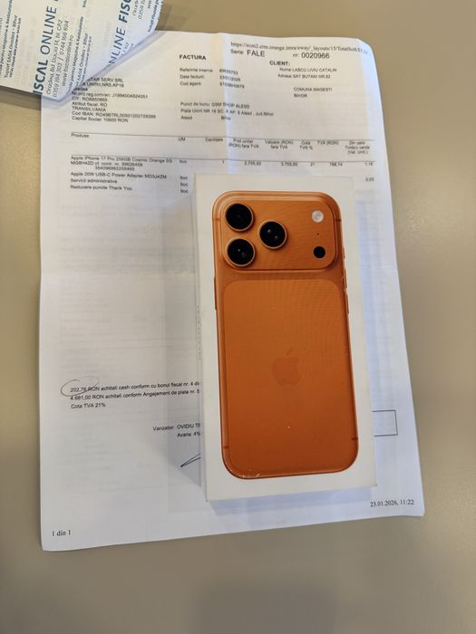 iPhone 17 Pro Nou Garantie 256 GB