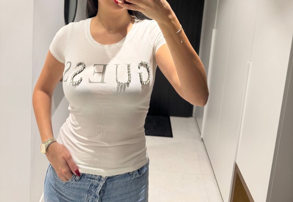 Тениски Guess черна и бяла