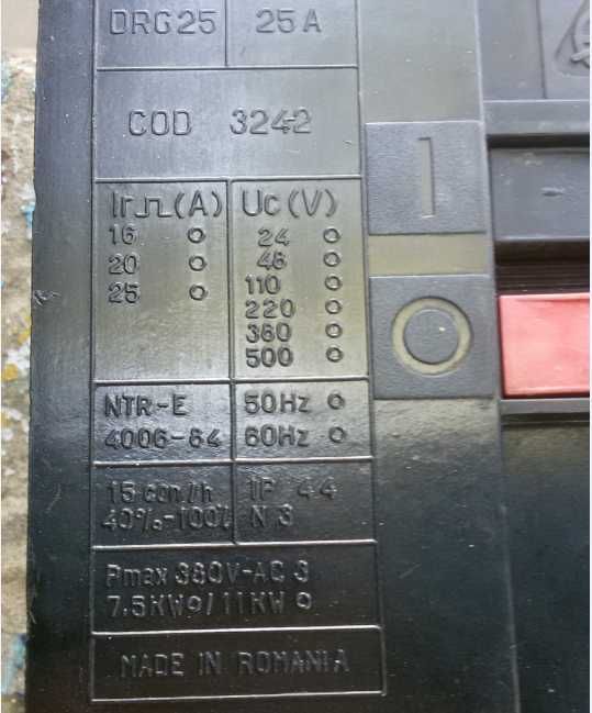 AC contactor pornire 7,5/11kv