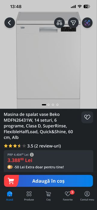 Masina de spalat vase Beko