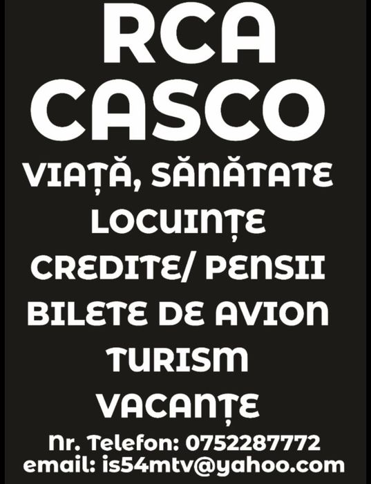 Asigurari RCA ,CASCO,Acte vanzare /cumparare auto non stop