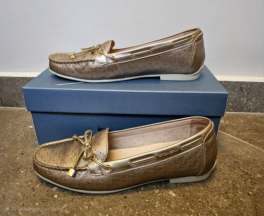 Дамски мокасини Stonefly кожени