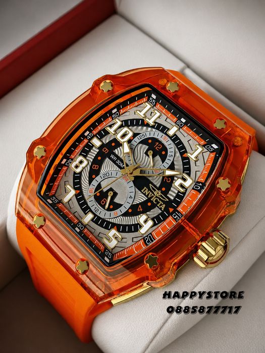 INVICTA Cyclone Orange/Gold 49 mm, Инвикта нов мъжки часовник
