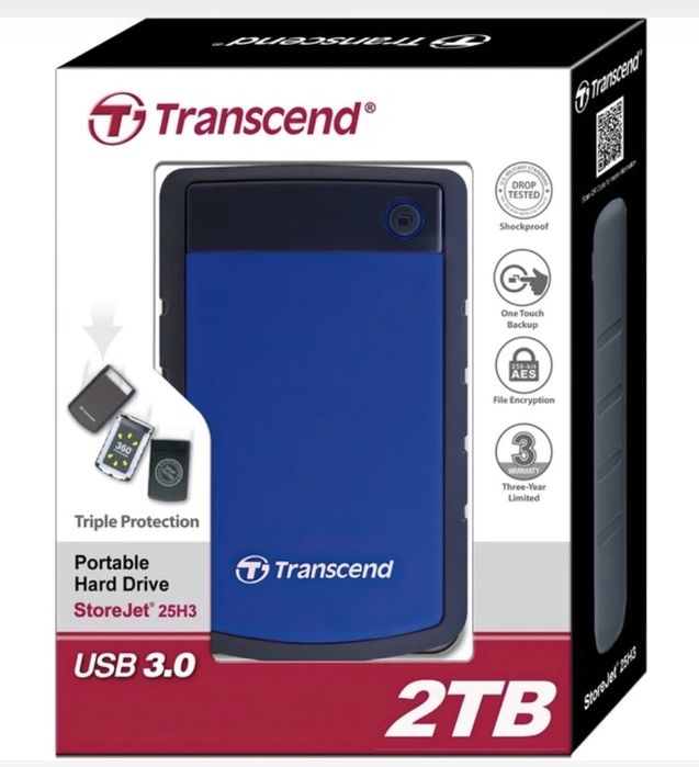 Жесткий диск HDD 2TB USB3.0 Transcend 2.5’