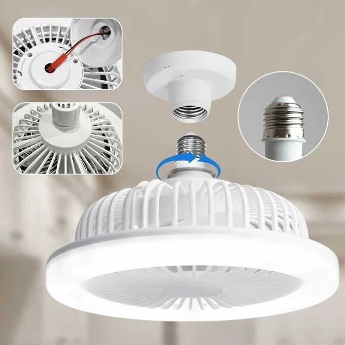 Вентилатор за таван с дистанционно и лед лампа