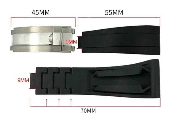 curea ceas Rolex Submariner,neagra din silicon si inchizatori Rolex.