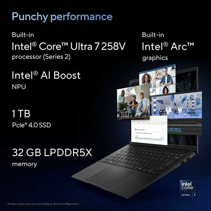 ASUS Vivobook S 14.0" OLED  Intel Core Ultra 7-258V 32GB LPDDR5x 1TB